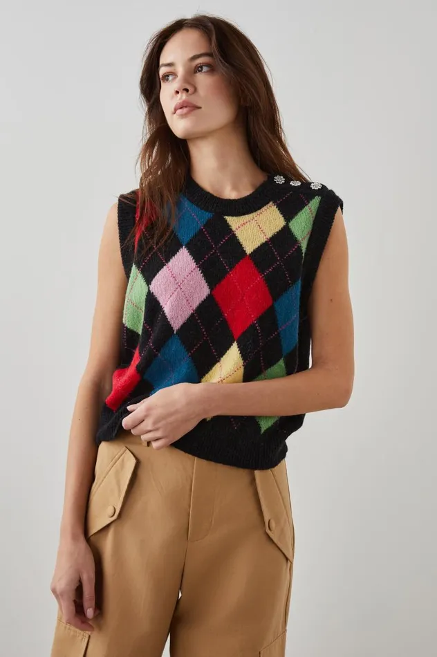 Rails Sweaters Women CHRISTIE VEST Argyle