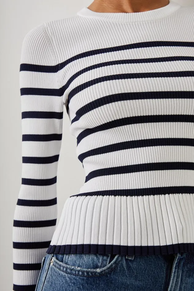 Rails Sweaters Women GEMMA SWEATER Ivory Navy Stripe Rails Sweaters Women GEMMA SWEATER Ivory Navy Stripe