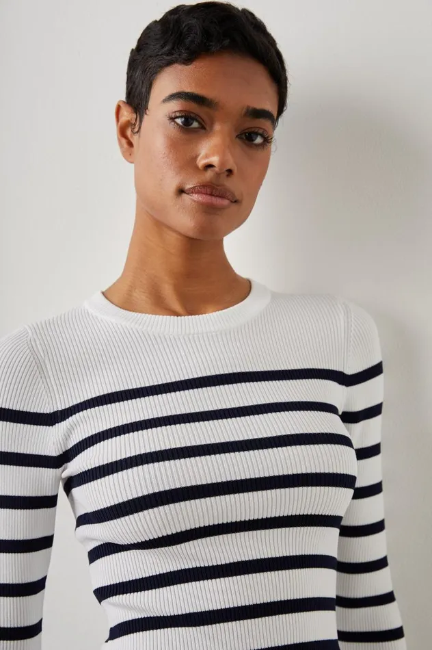 Rails Sweaters Women GEMMA SWEATER Ivory Navy Stripe Rails Sweaters Women GEMMA SWEATER Ivory Navy Stripe