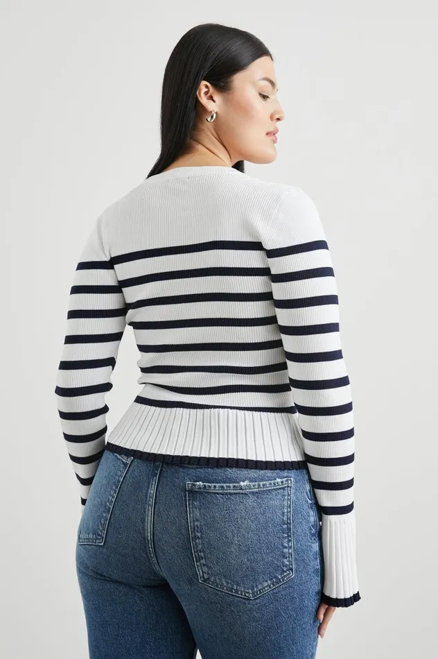 Rails Sweaters Women GEMMA SWEATER Ivory Navy Stripe Rails Sweaters Women GEMMA SWEATER Ivory Navy Stripe