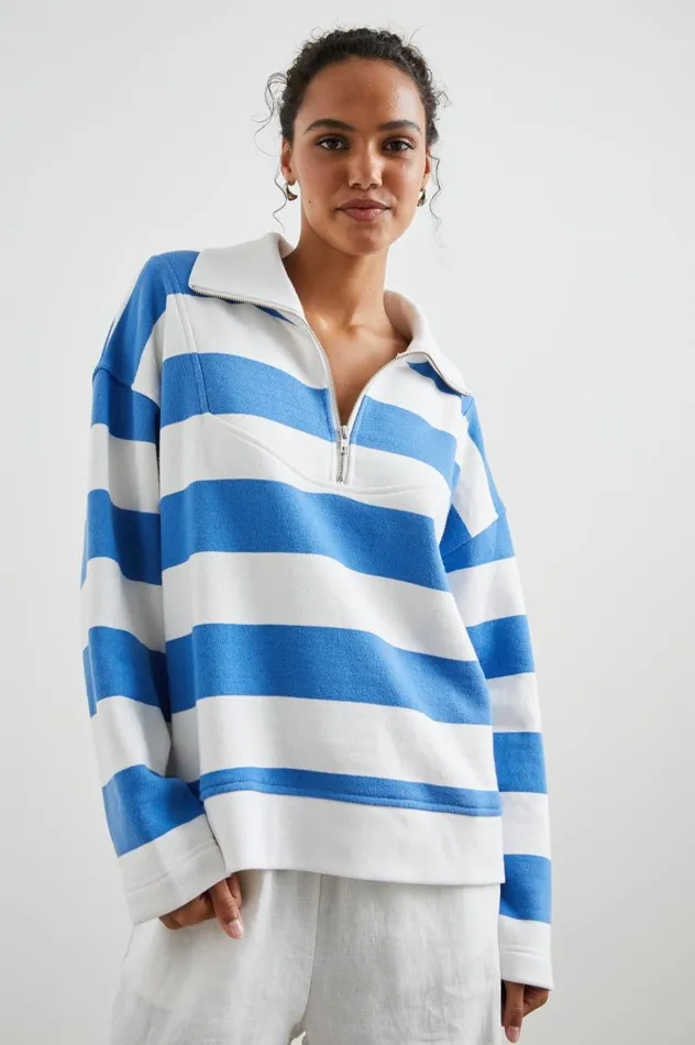 Rails Sweaters Women PARKER SWEATSHIRT Ocean Rugby Stripe
