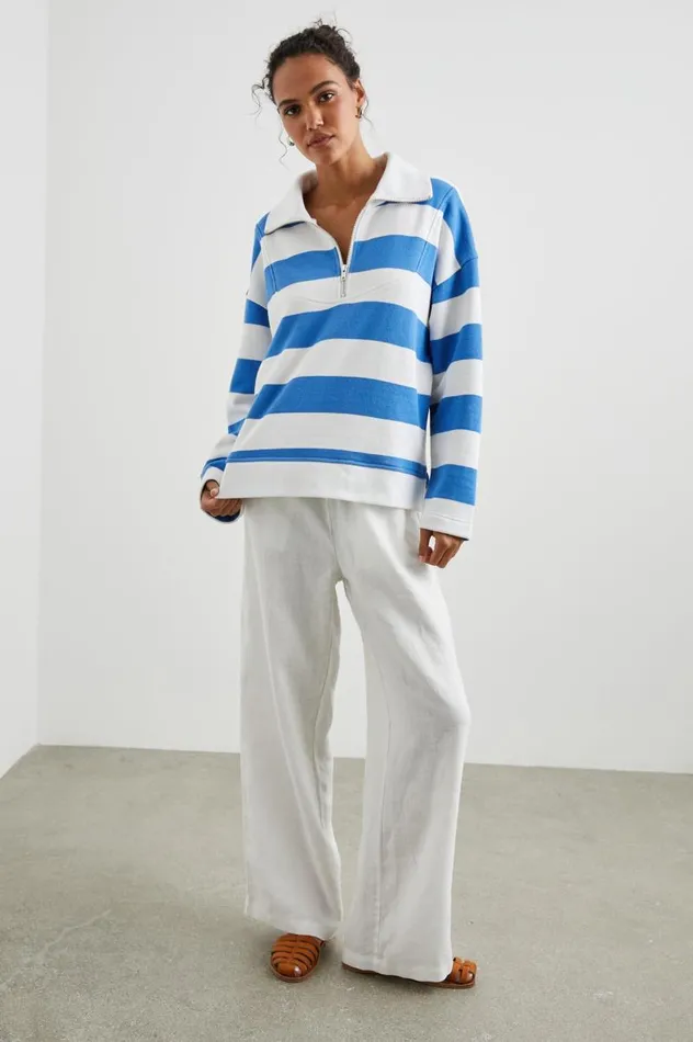 Rails Sweaters Women PARKER SWEATSHIRT Ocean Rugby Stripe