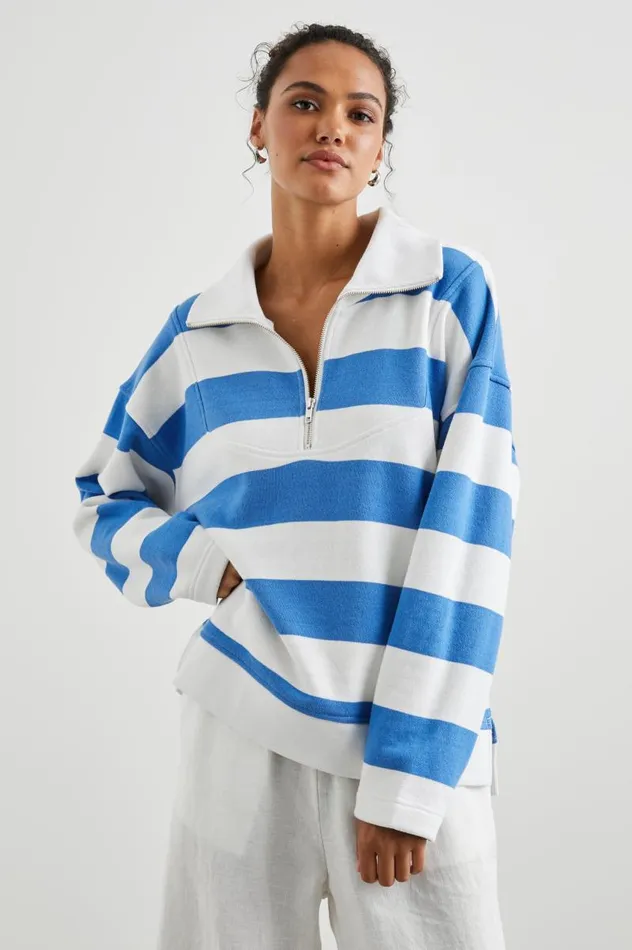 Rails Sweaters Women PARKER SWEATSHIRT Ocean Rugby Stripe