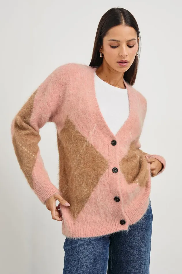 Rails Sweaters Women RUNI CARDIGAN Pastel Argyle