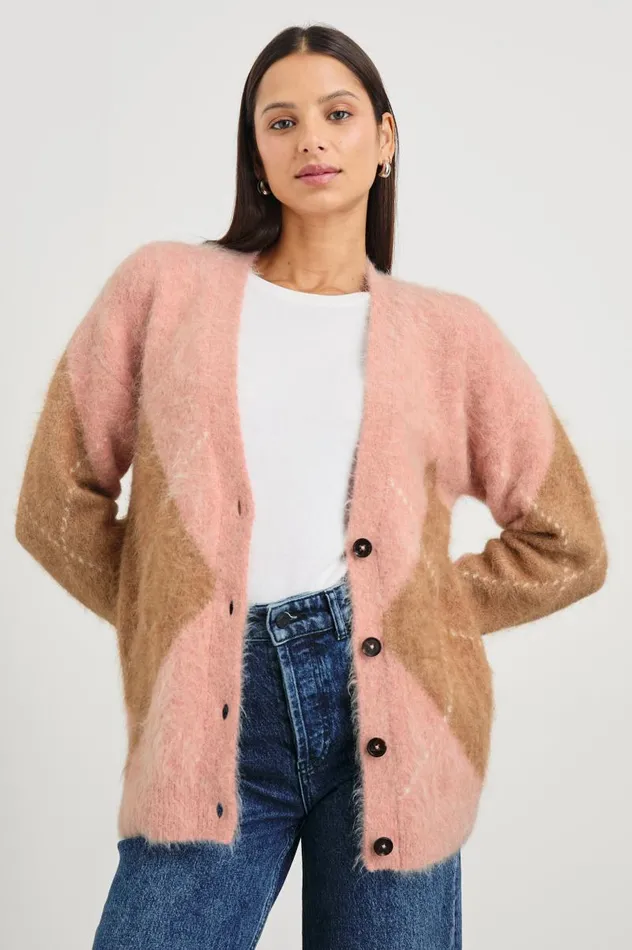 Rails Sweaters Women RUNI CARDIGAN Pastel Argyle