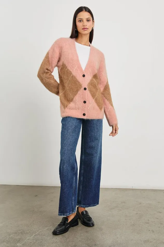 Rails Sweaters Women RUNI CARDIGAN Pastel Argyle