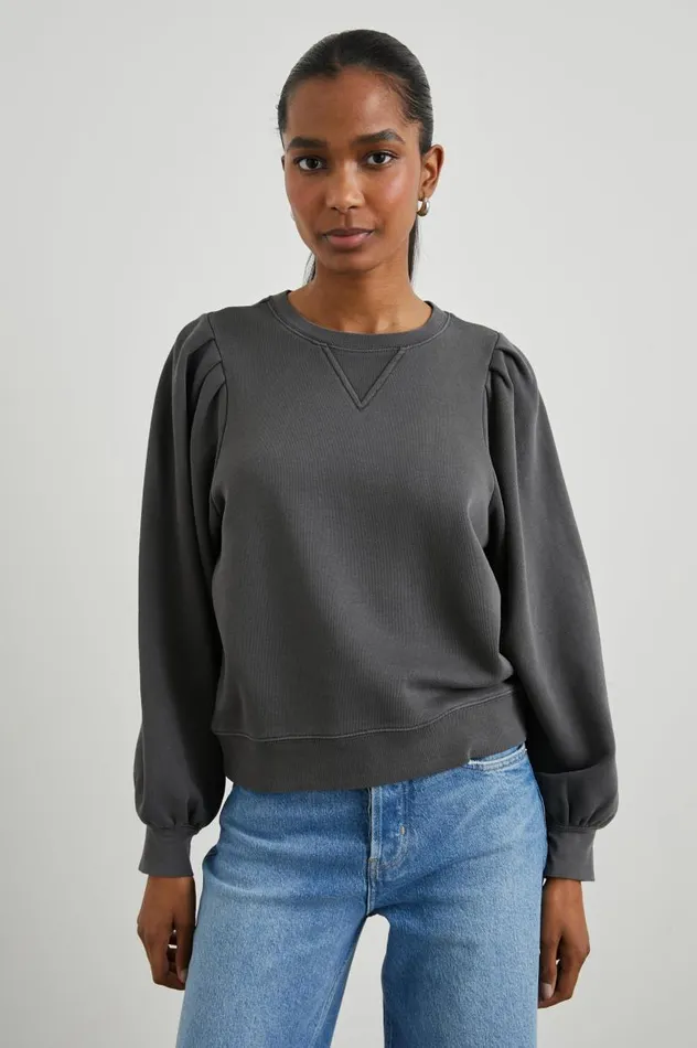 Rails Sweaters Women TIFFANY SWEATSHIRT Charcoal