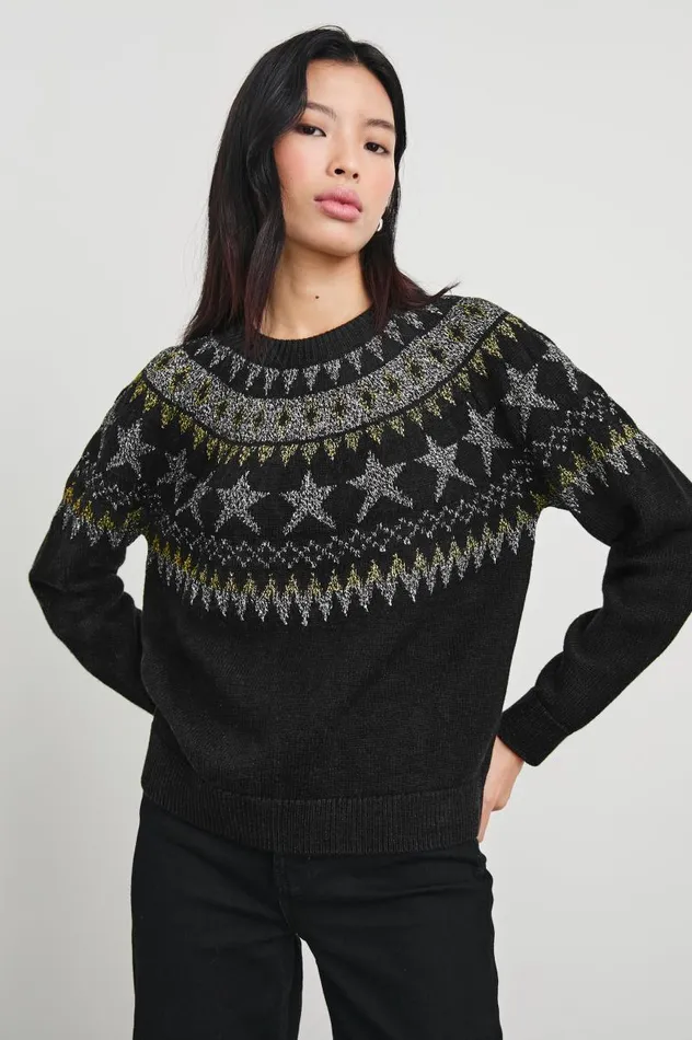 Rails Sweaters Women ZOEY SWEATER Metallic Fair Isle