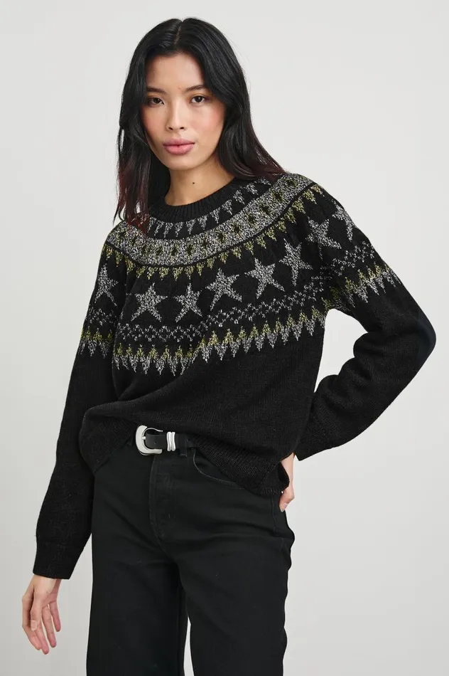Rails Sweaters Women ZOEY SWEATER Metallic Fair Isle