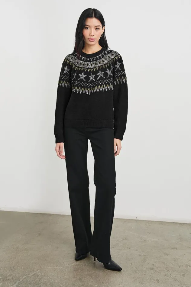 Rails Sweaters Women ZOEY SWEATER Metallic Fair Isle