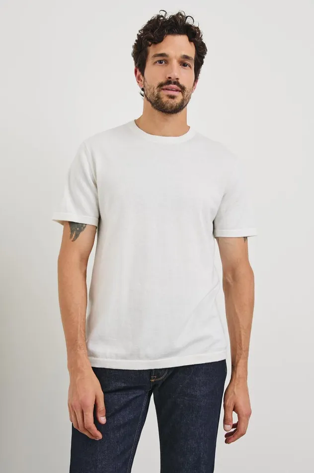 Rails TShirts and Thermals Men MASON COTTON CASHMERE TSHIRT Cream