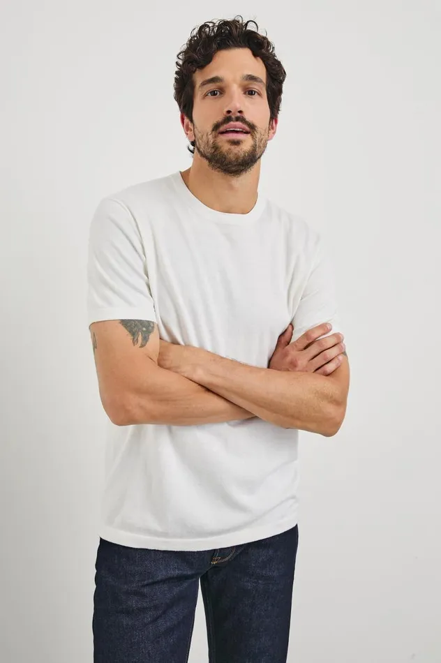Rails TShirts and Thermals Men MASON COTTON CASHMERE TSHIRT Cream