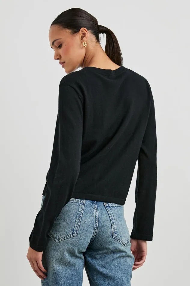 Rails Tees and Tanks Women COTTON CASHMERE LONG SLEEVE TEE Black
