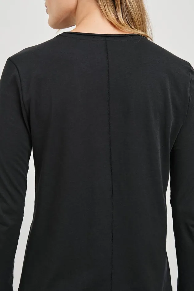Rails Tees and Tanks Women LONG SLEEVE CREW NECK TSHIRT Black