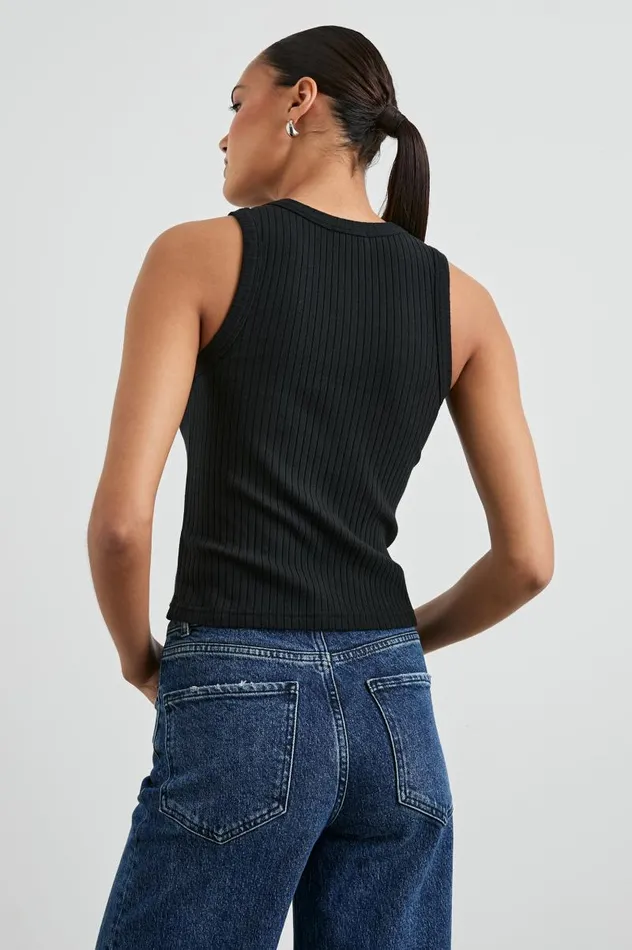 Rails Tees and Tanks Women THE RACER TANK True Black