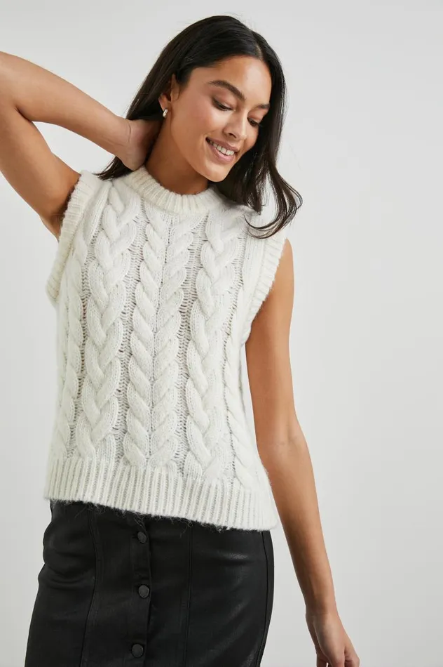 Rails Tops Women ALEXIS SWEATER VEST Ivory