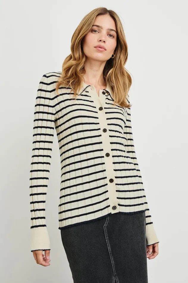 Rails Tops Women AURELIA TOP Ivory Navy Stripe