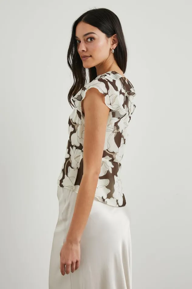 Rails Tops Women CARMINE TOP Mocha Floral