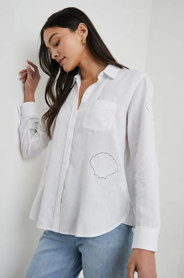 Rails Tops Women CHARLI SHIRT White Eyelet Shells