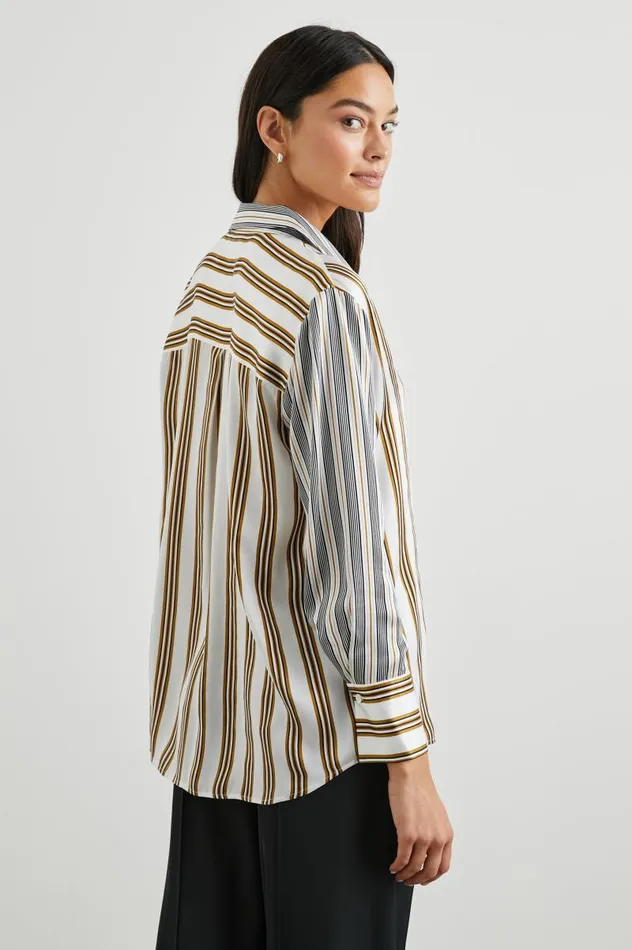 Rails Tops Women DORIAN SHIRT Bronze Mix Stripe