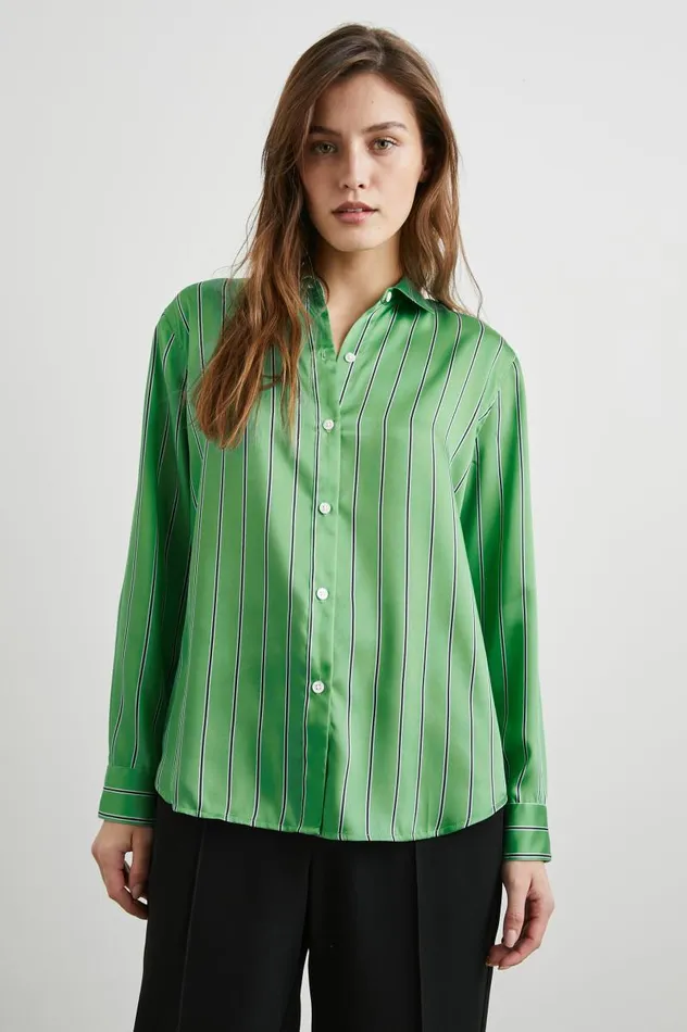 Rails Tops Women ELIAS SHIRT Basil Stripe