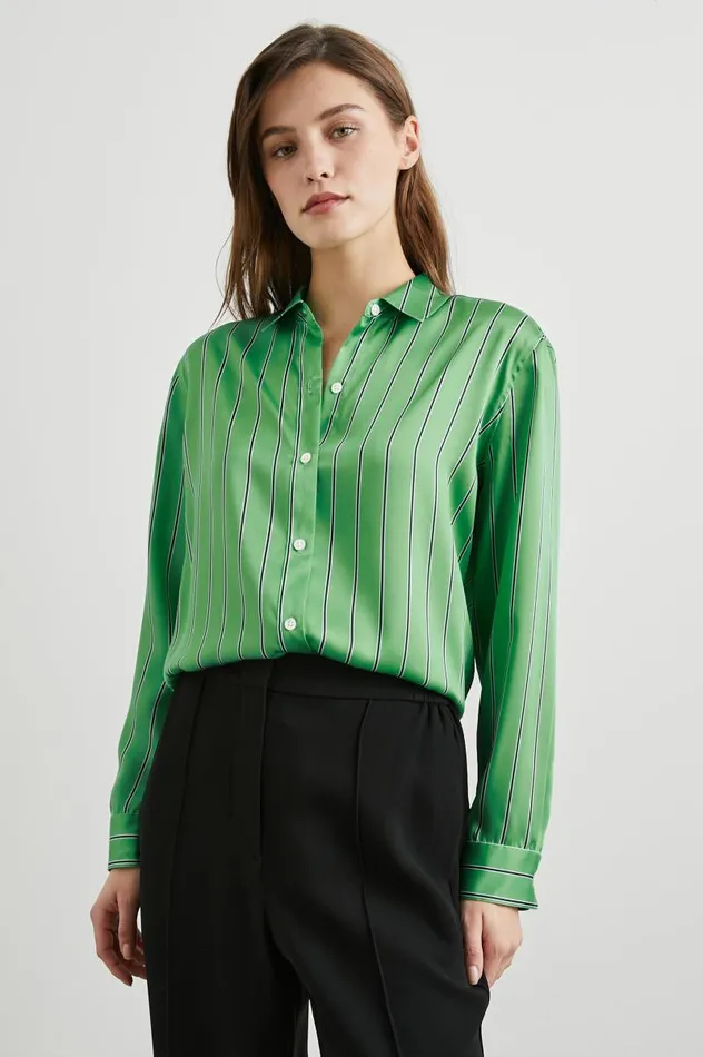 Rails Tops Women ELIAS SHIRT Basil Stripe