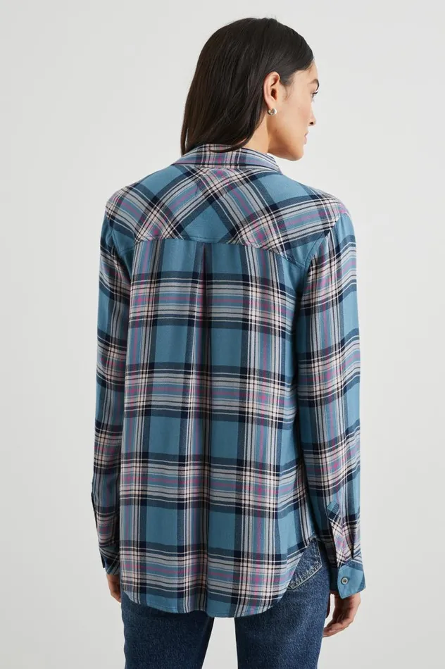 Rails Tops Women HUNTER SHIRT Blue Jasper Blush