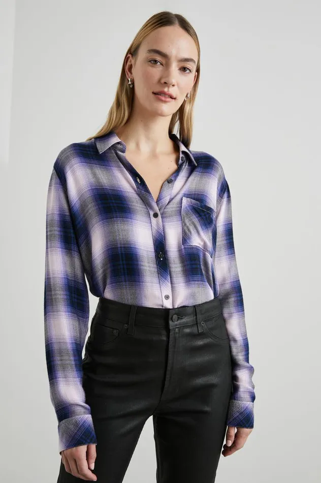 Rails Tops Women HUNTER SHIRT Orchid Navy