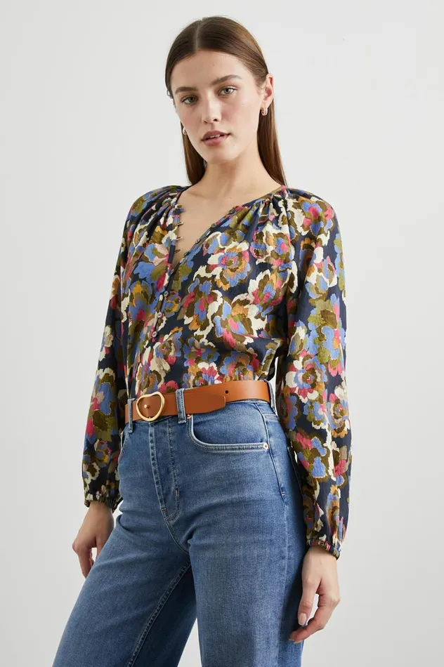 Rails Tops Women INDI TOP Navy Wildflower