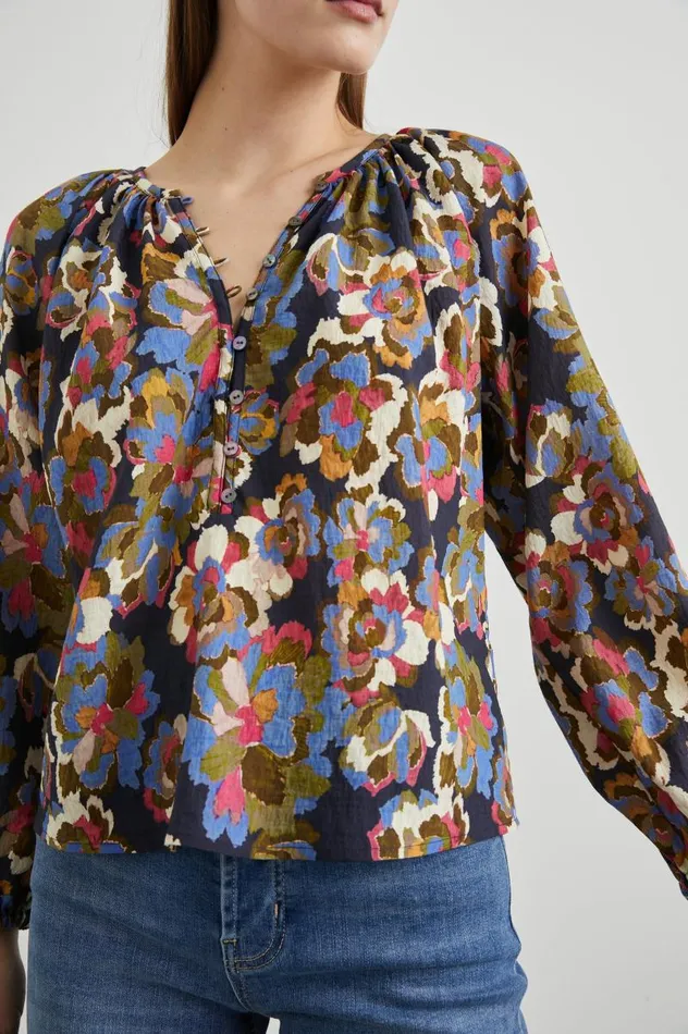 Rails Tops Women INDI TOP Navy Wildflower