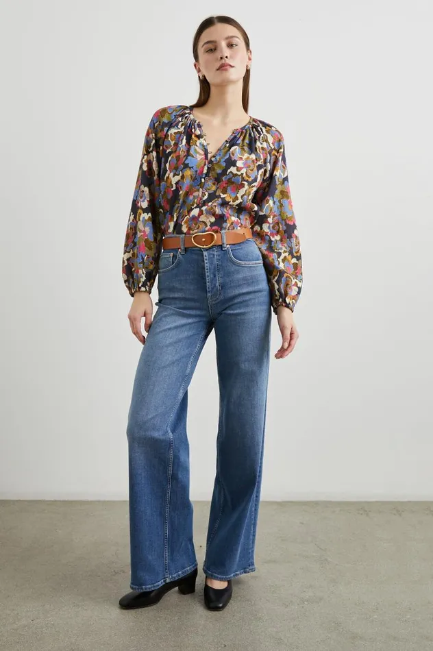 Rails Tops Women INDI TOP Navy Wildflower