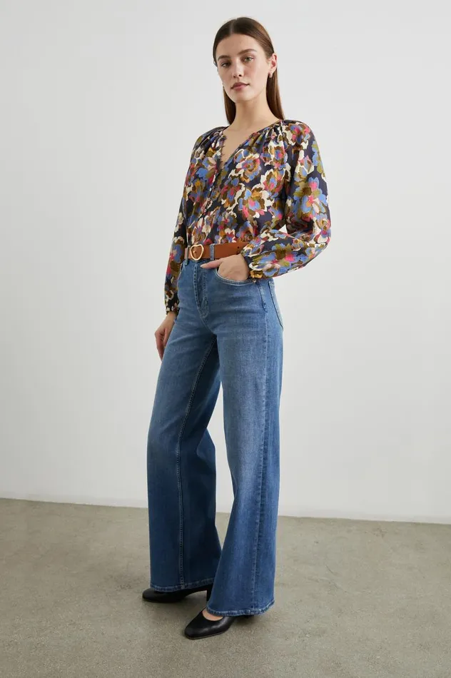 Rails Tops Women INDI TOP Navy Wildflower