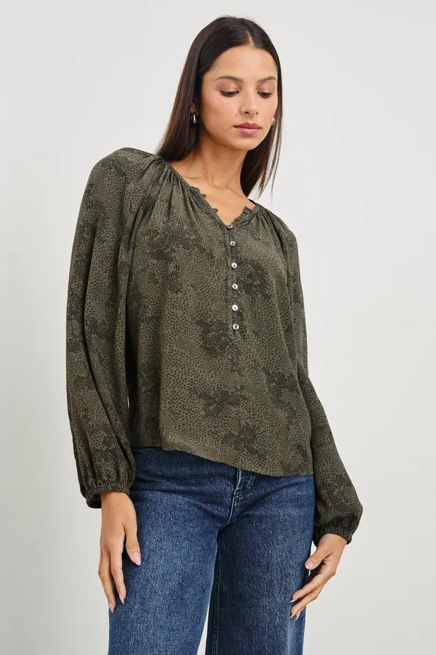 Rails Tops Women INDI TOP Olive Pebble