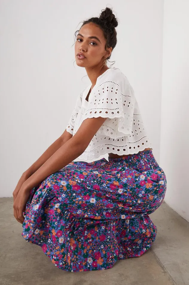 Rails Tops Women KIT TOP White Eyelet Embroidery