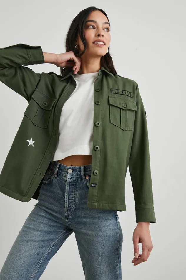 Rails Tops Women LOREN SHIRT JACKET Military Olive
