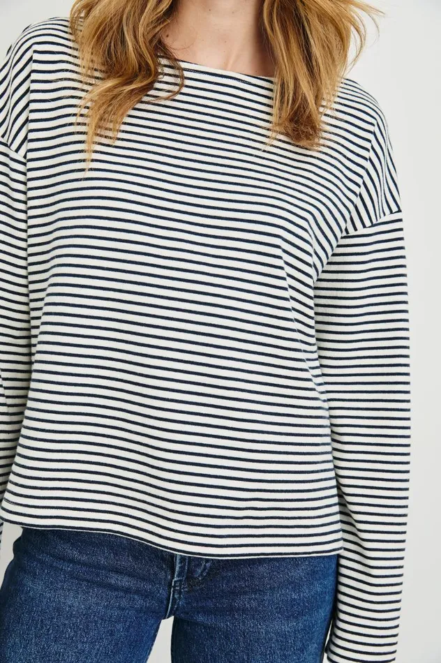 Rails Tops Women MACY TOP Ivory Navy Micro Stripe
