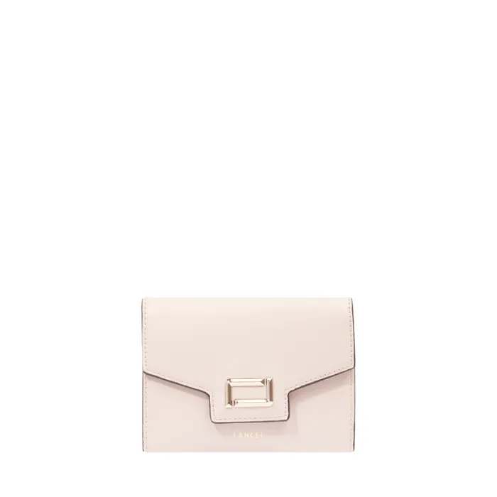 Rectangular Flap Compact Wallet Pink Quartz Women Lancel Purse