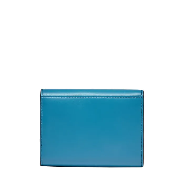 Rectangular Flap Compact Wallet Wave Blue Women Lancel Purse Rectangular Flap Compact Wallet Wave Blue Women Lancel Purse