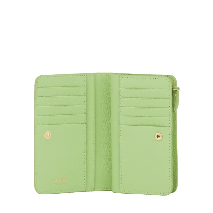 Rectangular Zip Compact Wallet Apple Green Women Lancel Purse Rectangular Zip Compact Wallet Apple Green Women Lancel Purse