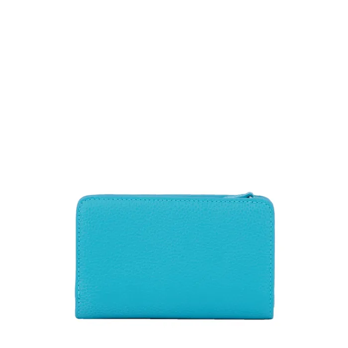 Rectangular Zip Compact Wallet Ocean Blue Women Lancel Purse Rectangular Zip Compact Wallet Ocean Blue Women Lancel Purse