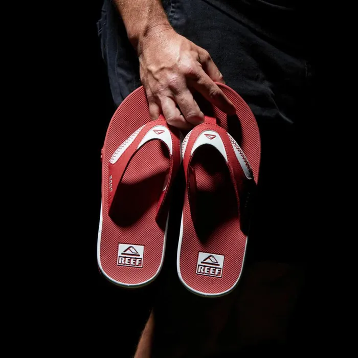 Reef Sandals Men Fanning Pregame Crimsonwhite Reef Sandals Men Fanning Pregame Crimsonwhite