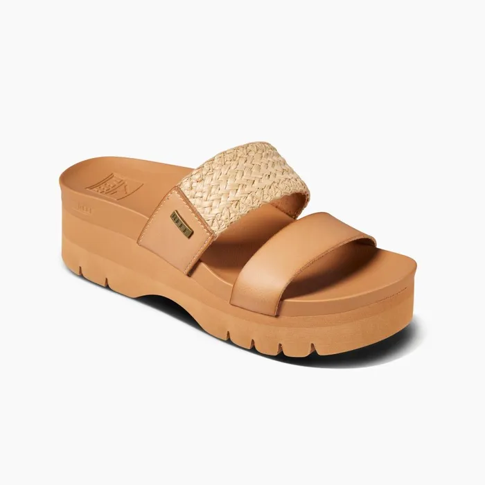 Reef Sandals Women Cushion Vista Higher Natural Raffia