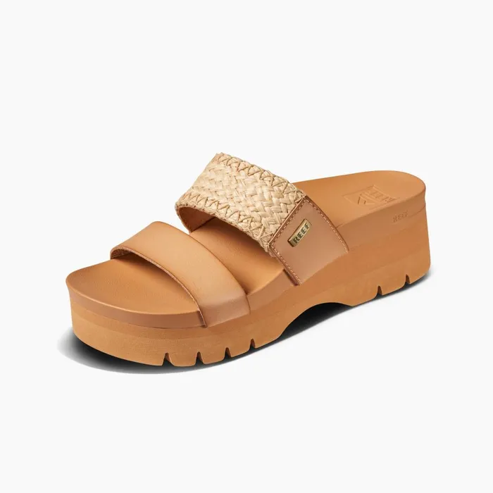Reef Sandals Women Cushion Vista Higher Natural Raffia