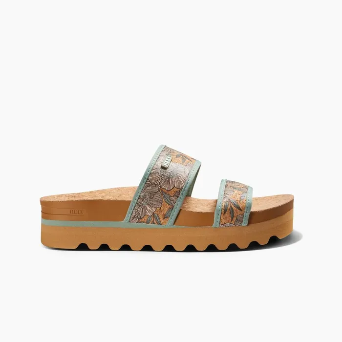 Reef Slides Women Cushion Vista Hi Frosty Cork