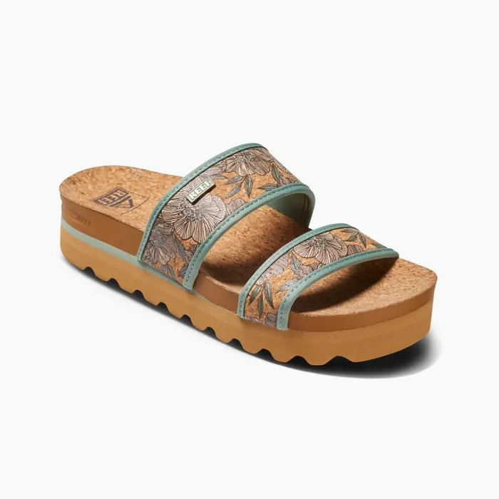 Reef Slides Women Cushion Vista Hi Frosty Cork