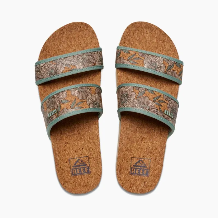 Reef Slides Women Cushion Vista Hi Frosty Cork