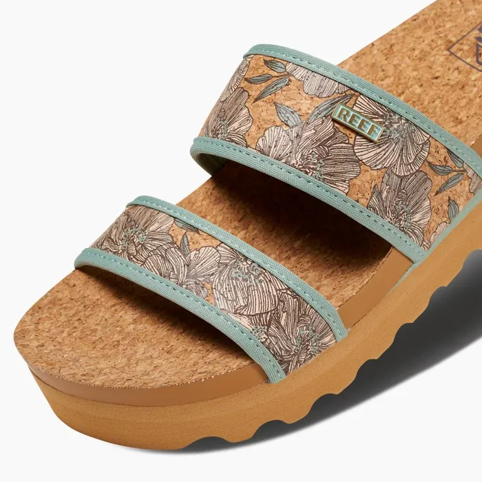 Reef Slides Women Cushion Vista Hi Frosty Cork