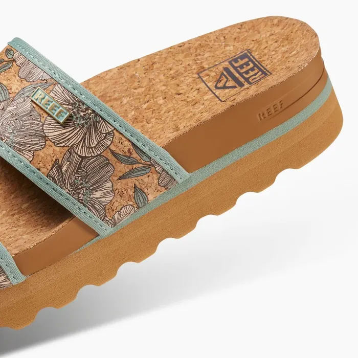 Reef Slides Women Cushion Vista Hi Frosty Cork
