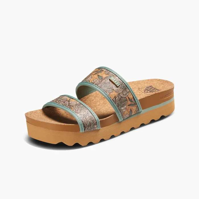 Reef Slides Women Cushion Vista Hi Frosty Cork