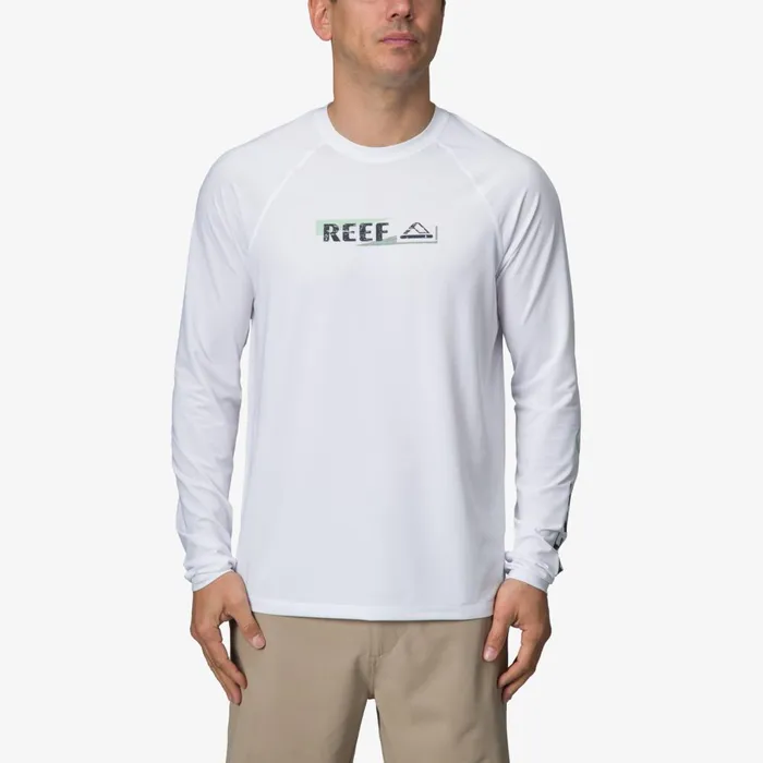 Reef TShirts and Shirts Men Kean Long Sleeve Surf Shirt Upf 50 Bright White